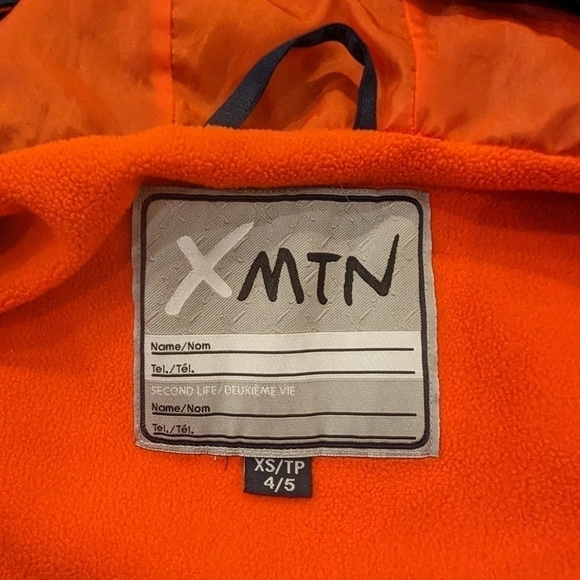Fleece lined jacket Light Rain Jacket, XMTN Boys Size 4/5 - Picture 4 of 6